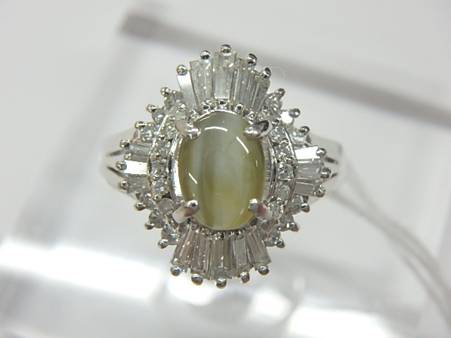 pt900   キャッツアイ　7.8g     1.01ct   0.44ct