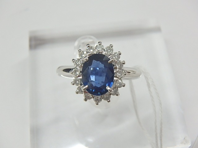pt900 サファ 4.9g 1.3ct 0.29ct