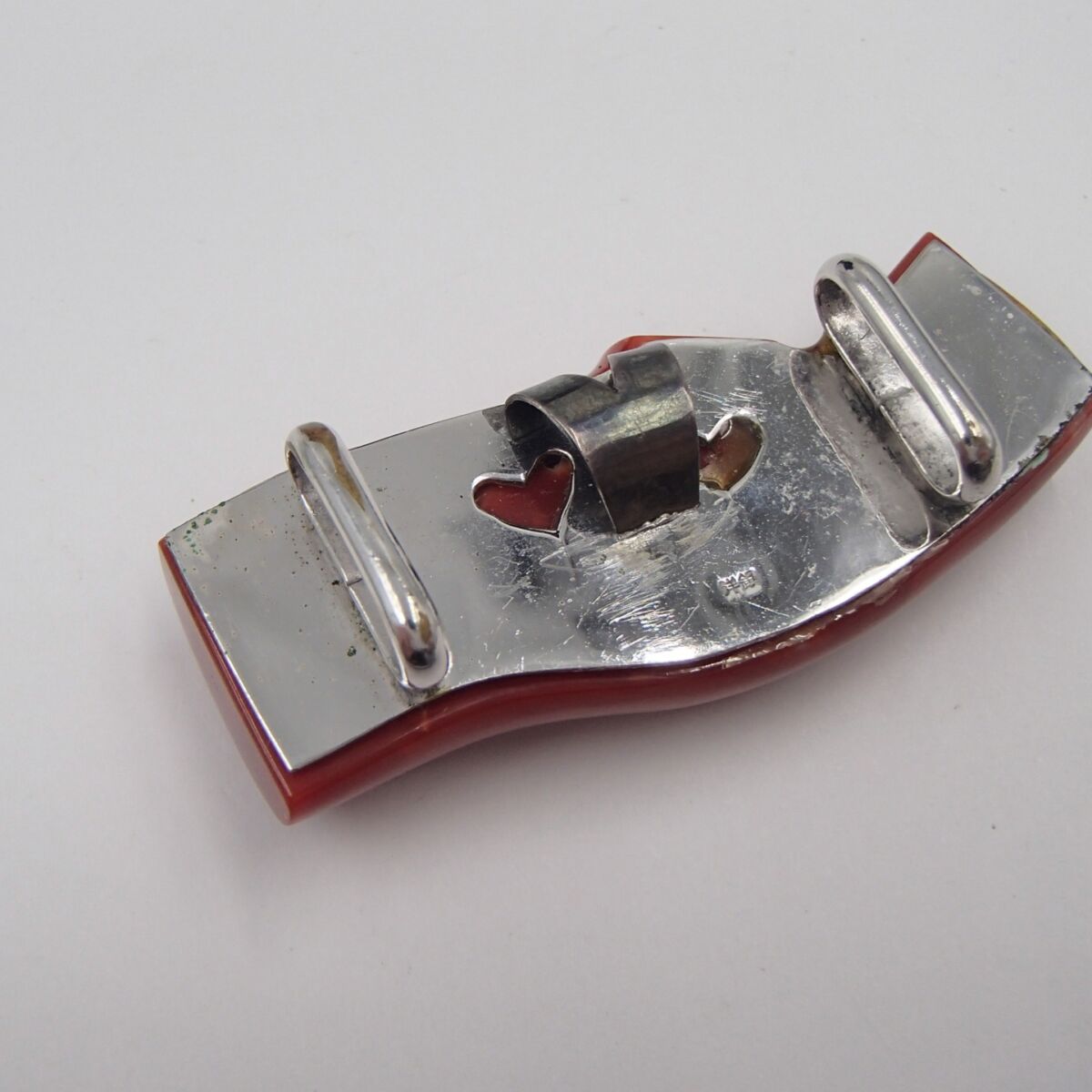 赤珊瑚 帯留め ブローチ