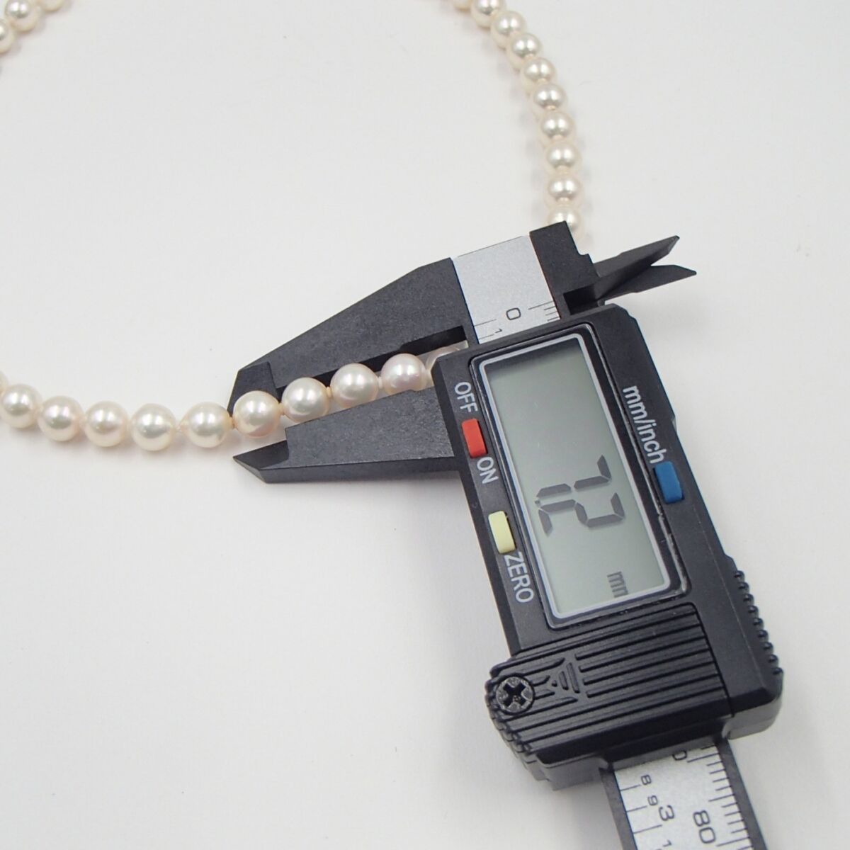 パールネックレス K14WG 丸玉7.2㎜ 約30.8g 真珠アクセサリー