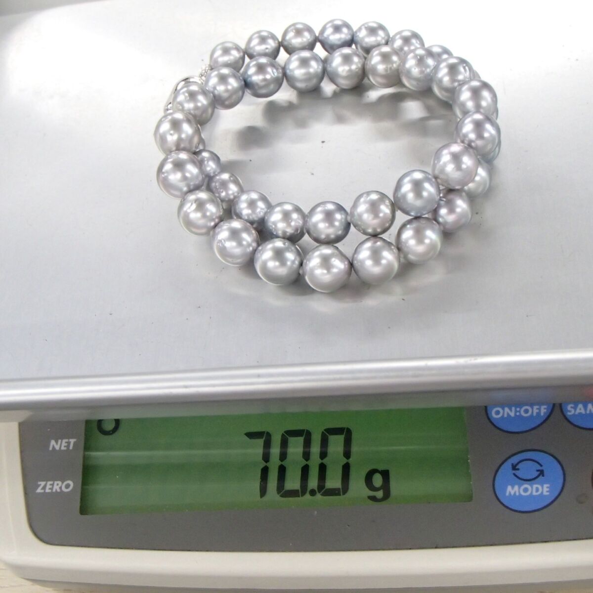 パール ネックレス silver 約70g 丸玉11.8㎜ 真珠 アクセサリー 箱 鑑別書