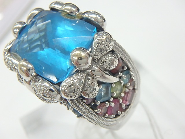k18wg トパーズ 21.3g 15.00ct 0.5ct 