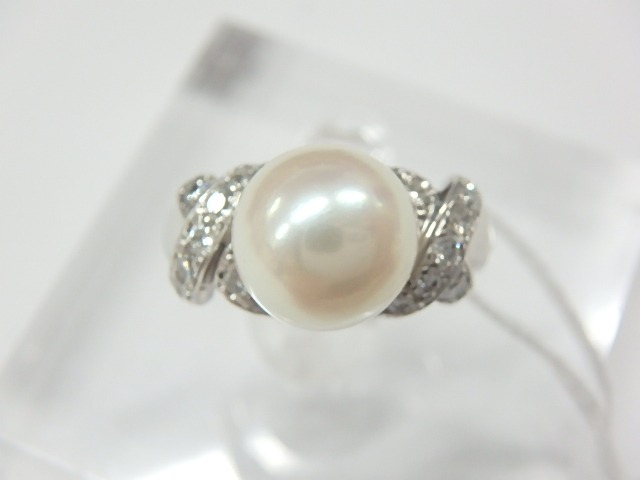 pt900 パール 9.9g 0.34ct 