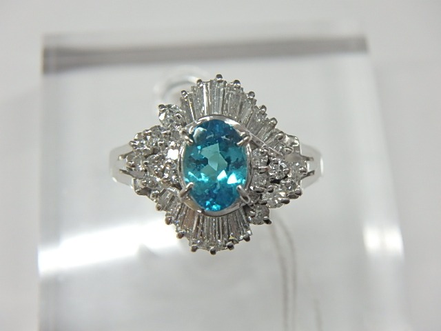 pt900 トルマリン 6.6g 0.63ct 0.59ct