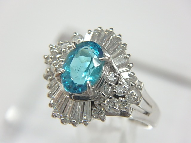 pt900 トルマリン 6.6g 0.63ct 0.59ct