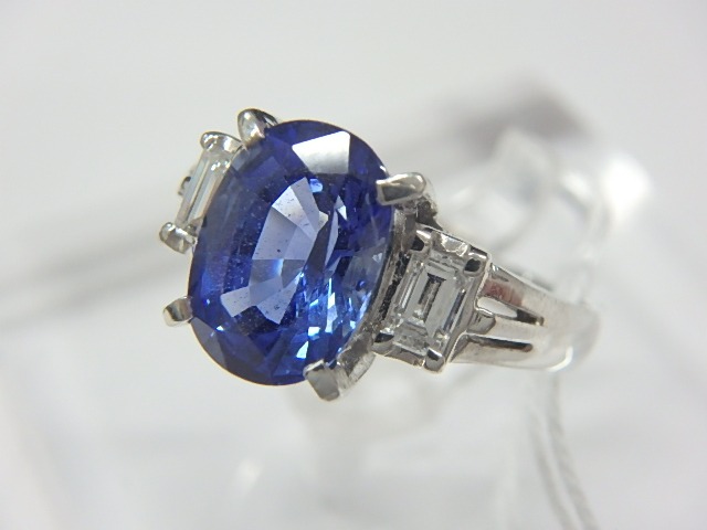 pt900 サファ 4.2g 1.94ct 0.22ct 