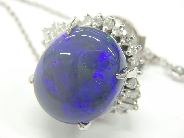 pt900 ブラックオパール 12.1g 9.12ct 0.85ct