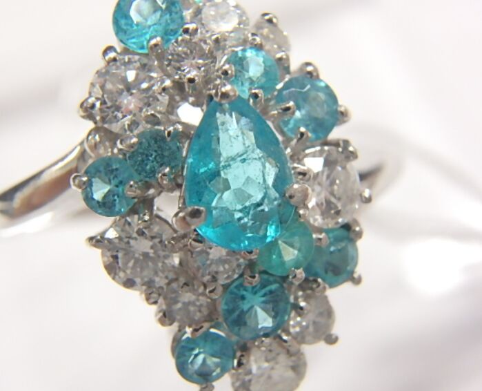 pt900 パライバトルマリン 6.6g 0.51ct 0.26ct 0.57ct