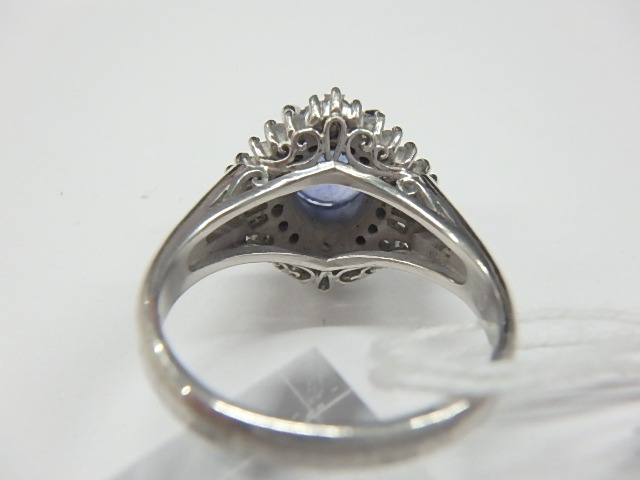 pt900 サファイアリング （サファイア1.66ct／ダイヤモンド0.55ct）