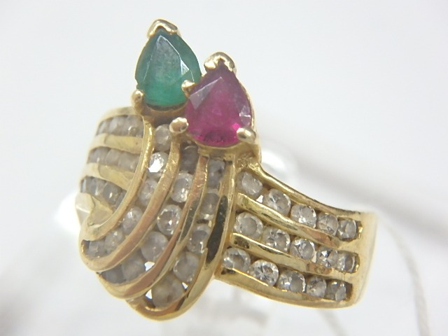 k18 エメ ルビー 8.1g 0.25ct 0.27ct 1.01ct