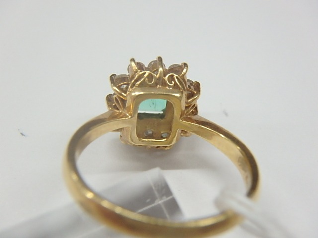 K18/エメラルド/リング/0.61ct/0.41ct/3.6g