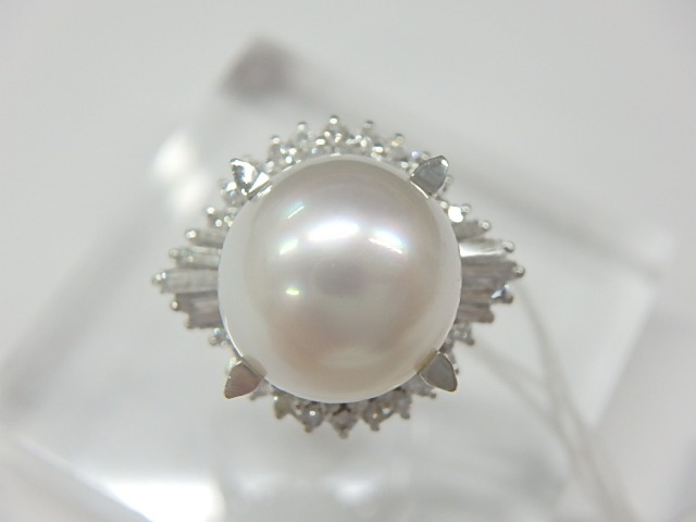 Pt900 11.2g 12㎜ D0.47ct 指輪