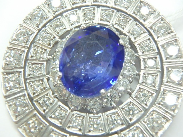 K18WG サファイヤ 27.4g 9.65ct 1.83ct 2.99ct