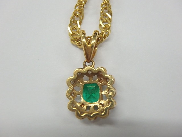 K18 エメラルド 8.1g 0.40ct 0.15ct