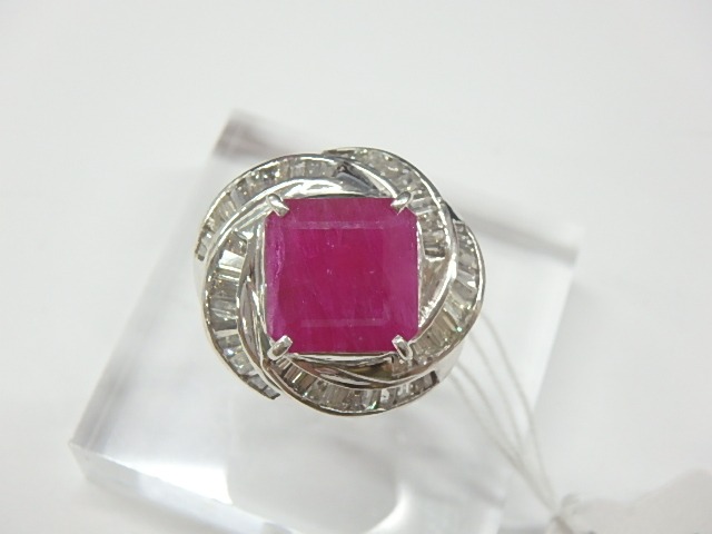 pt900 ルビー 15.5g 8.90ct 1.54ct