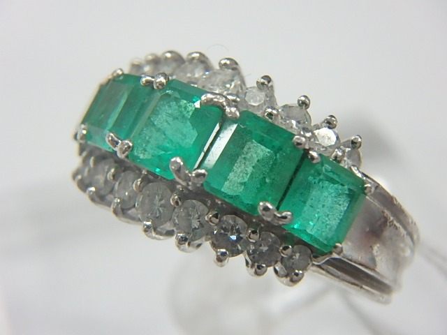 pt900 エメラルド 7.5g 1.31ct 0.38ct