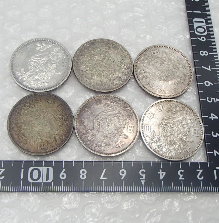 古銭 1000円銀貨 1964年オリンピック 6枚 120.2g