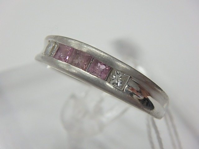 pt900 パパラチアサファイア 6.4g 0.295ct 0.18ct