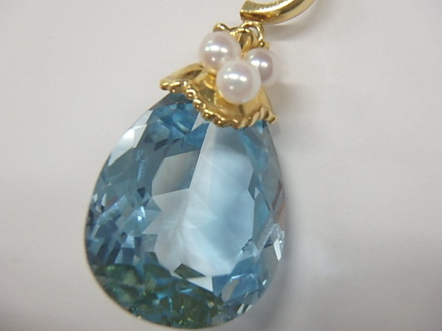 k18 ブルートパーズ 6.5g 15.0ct