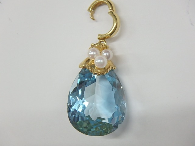k18 ブルートパーズ 6.5g 15.0ct