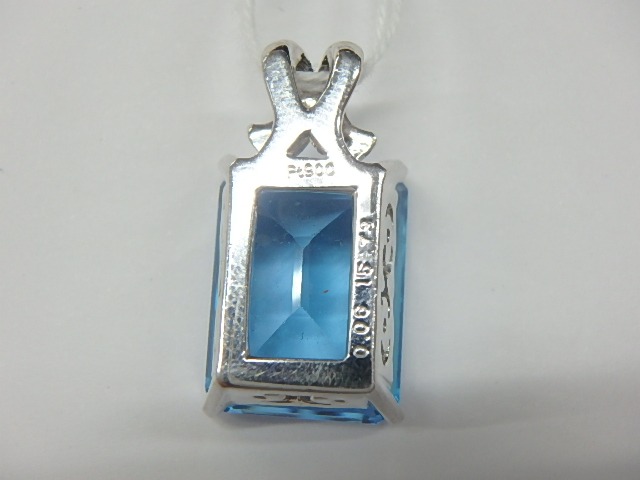 pt900 ブルートパーズ 9.4g 15.73ct 0.06ct