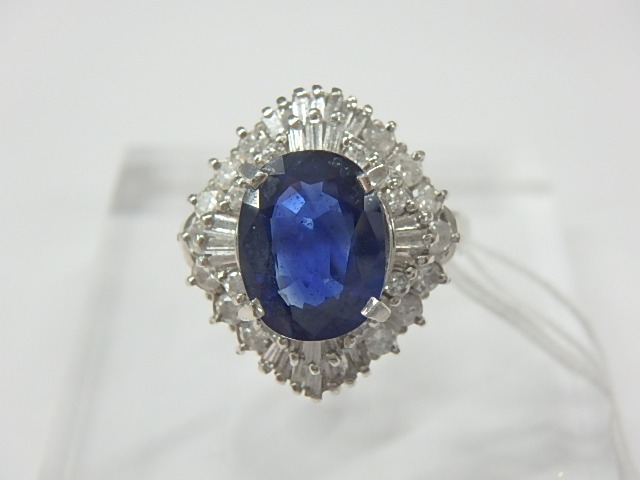 pt900 サファ 10g 2.66ct 0.86ct 