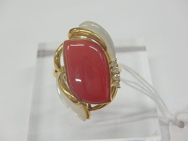 k18 赤珊瑚 6.4g 4.87ct