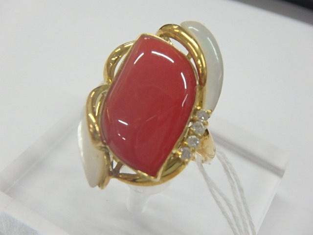 k18 赤珊瑚 6.4g 4.87ct