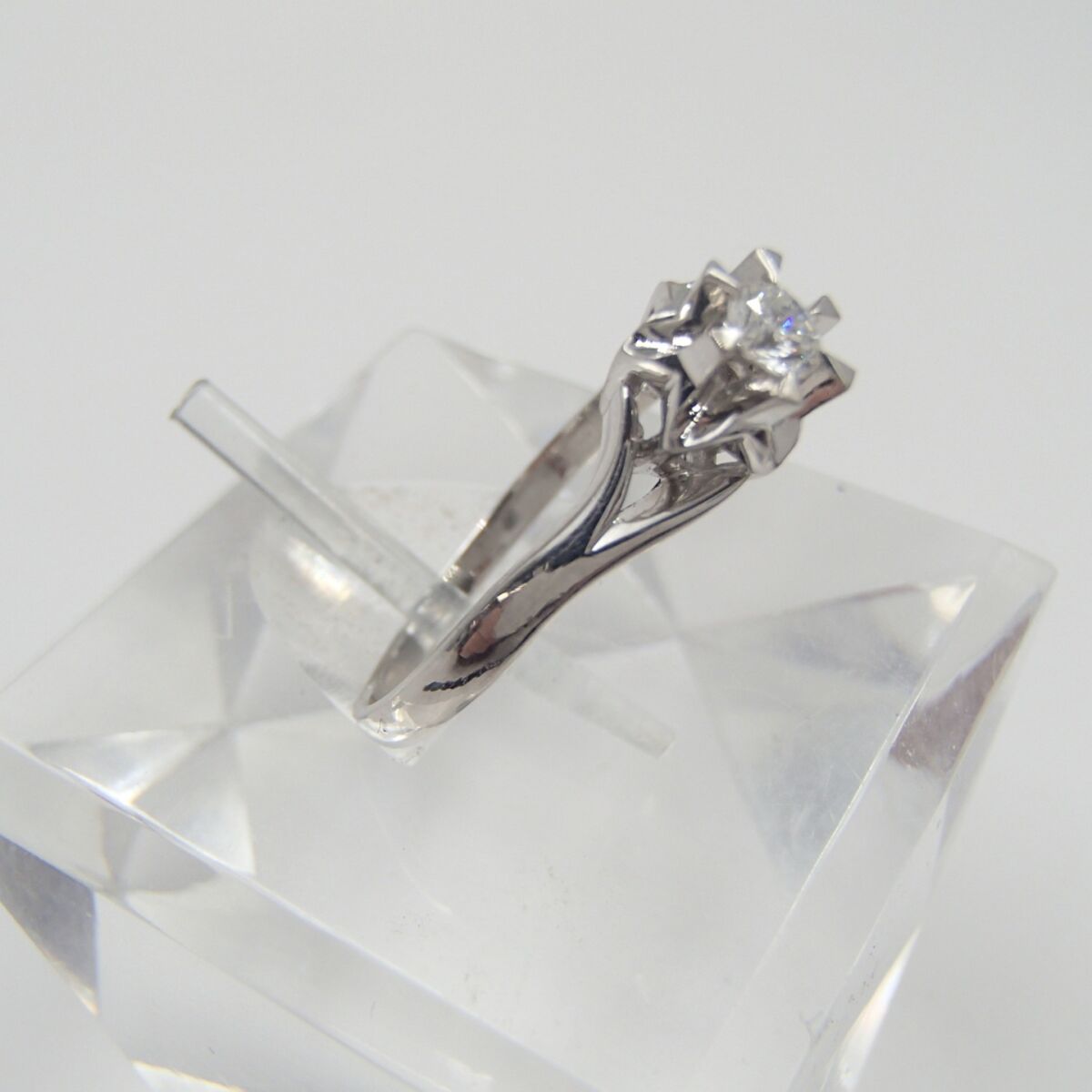 ROYAL ASSCHER ロイヤル ・アッシャー リング PT900 D0.16ct 重量約3.7g ダイヤモンド アクセサリー
