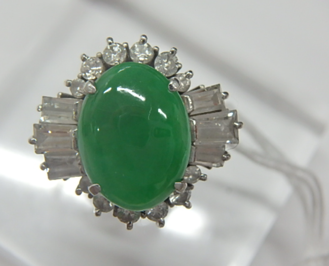 pt850 ヒスイ 14g 1.27ct 
