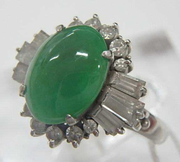 pt850 ヒスイ 14g 1.27ct 