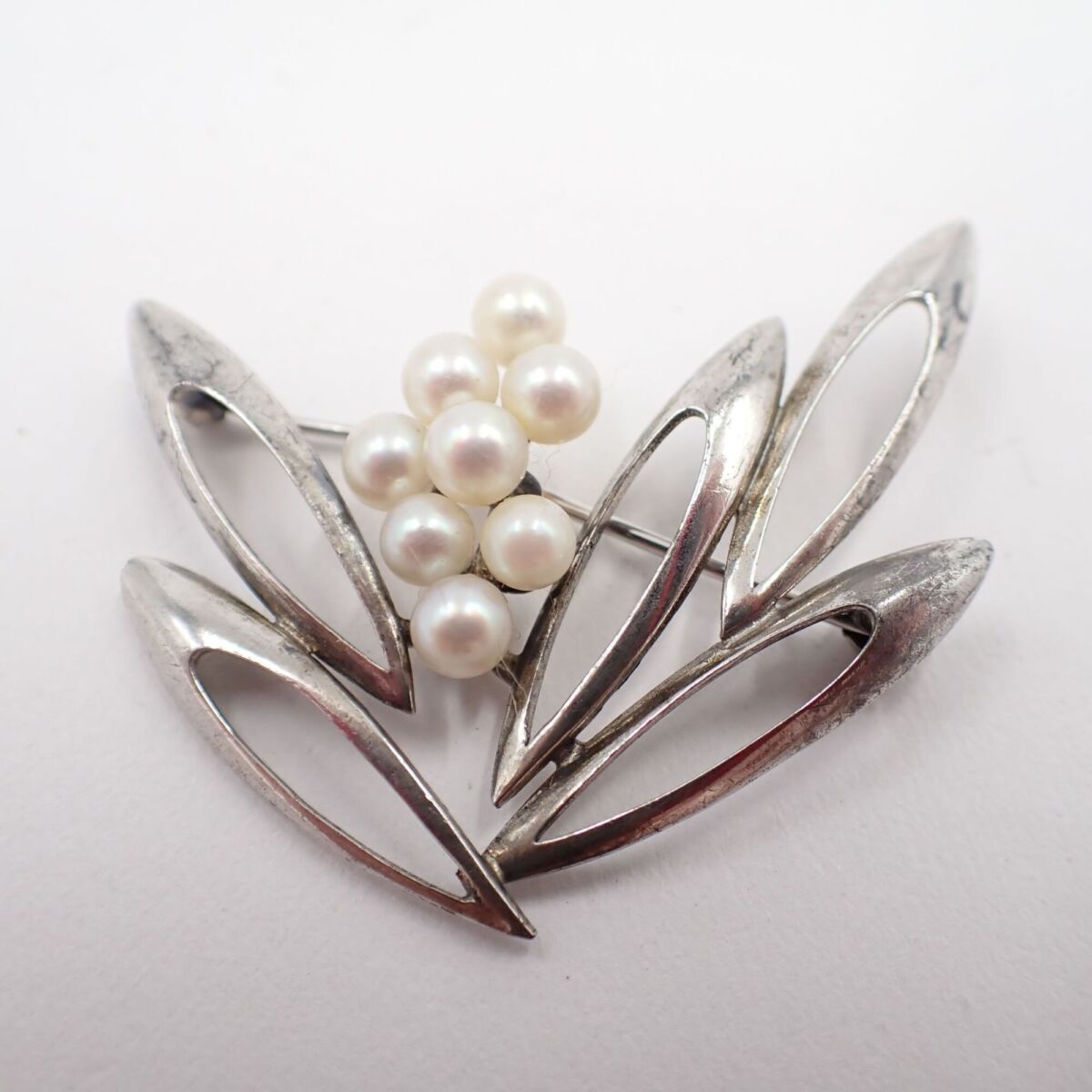 MIKIMOTO ミキモト ブローチ silver 約5.1g 丸玉 4.2mm 真珠 アクセサリー