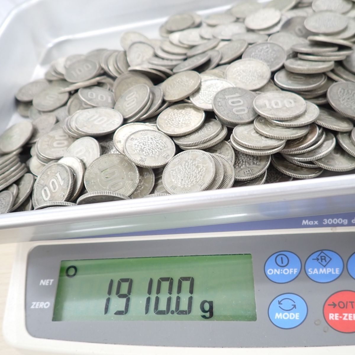 古銭 100円銀貨 まとめ 稲穂 約1910g 400枚 まとめ 昭和 銀貨